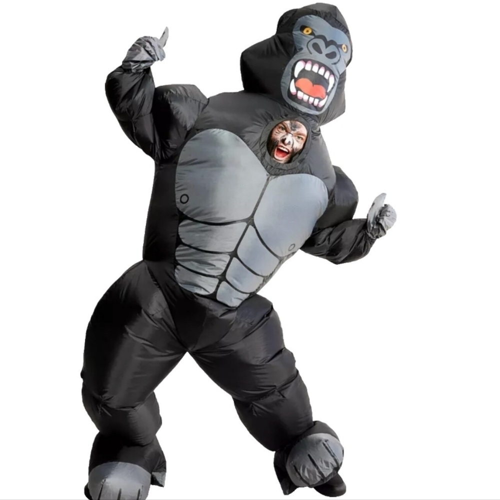 Inflatable Gorilla Costume - Black